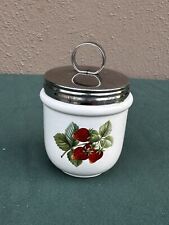Wedgwood large double size egg coddler with fruit spray. picture