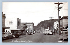 RPPC 1940'S. STREET SCENE. HOQUIAM, WASH. SHOPS. POSTCARD EE19 picture