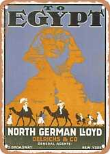 METAL SIGN - 1913 To Egypt North German Lloyd Vintage Ad 2 picture