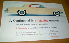 1956 Lincoln Continental large-mag centerfold car ad 