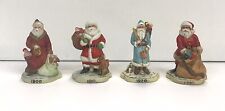4 Hand Painted Porcelain Figurines A Century Of Santas 1900 1910 1920 1980 picture