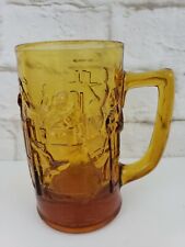 Vintage Fostoria 1776 1976 Bicentennial Tavern Mug Cup Glass Beer Amber Stein  picture