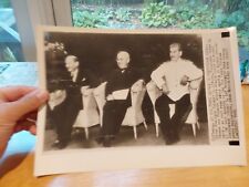 WWII Press Photo 1945 Big 3 Meet in Potsdam Attlee Truman Stalin WW2 picture