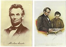 2 Unused Continental 4 by 6 Portrait Postcards of Abraham Lincoln picture
