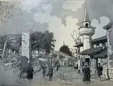 1908 Constantinople Santa Sophia Bosphorus Golden Horn illustrated picture