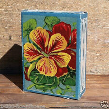 2 Vintage Original 1916 NASTURSHAM SEED Garden Flower Box UNUSED Empty Flat  picture