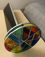 Vintage Kaleidoscope Double Wheel Stained Glass picture