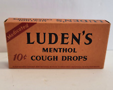 Vintage Luden's Cough Drop Box Menthol Medicated Drops 1950s 60s 10 Cents Box picture