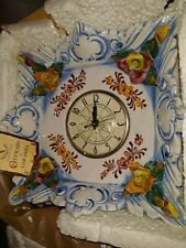 Capodimonte Clock Vintage Huge Italian Porcelain RARE NEW with Tags picture