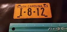Vintage 1950’s South  Carolina BICYCLE LICENSE PLATE picture