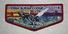 COOL NEW LODGE OA YERBA BUENA 719 BSA GOLDEN GATE AREA CA 2022 WHALE FLAP MINT picture