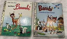 Vintage Little Golden Books Walt Disney Bambi Books x 2 1978 1981 picture