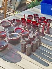 Avon Cape Cod Ruby Red Dishes 76 pieces picture