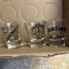 Lot of 3 Jack Daniels Tennessee Shot Glasses Set Vintage  picture
