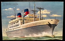 Vintage Postcard 1940'S The S.S. President Cleveland, American President Lines. picture
