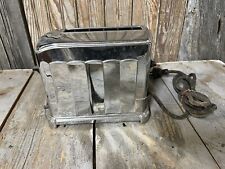 Vintage 1940’s-1950’s Chrome Art Deco One Slice Toaster McGraw  Model 1A4 Works picture