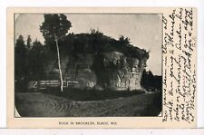 1907 - The ROCK OF BROOKLYN, Elroy, WI Postcard picture
