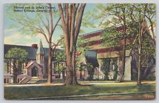 Geneva NY New York, Library and St Johns Chapel Hobart College Vintage Postcard picture