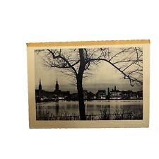 Vintage Hamburg Postcard - Blick Auf Den Jungfernstieg - Sepia Tones P143 picture