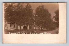 West Richmond MI-Michigan, RPPC, Park St, Residences, Vintage Postcard picture