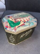 Vintage Heaton's Swiss Cream Caramels Tin Flapper Girl from London 5”x4”x3.5” picture