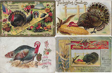 Vintage Thanksgiving Postcards, Set of 9, Good Condition picture