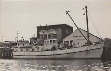 Vinalhaven II Passengers,Boat, Vinalhaven Maine 1953 Real Photo RPPC Postcard picture
