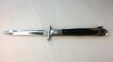 Vintage Valor Stiletto #518 Lock Blade Pocket Knife Horn Handles Dagger Japan picture