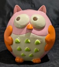 Circo Pink Orange Owl Ceramic Coin Bank Decorative Colorful 6.5” Fun Target Kids picture