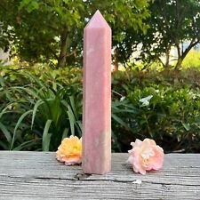 2.7LB10.7'' Natural Pink Opal Obelisk Tower Wand Point Crystal Rock Energy picture
