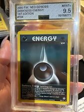Vintage 2000 Pokemon Darkness Energy 1st Edition Neo Genesis Graded AGS 9.5 Mint picture