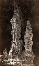 1930s CARLSBAD NEW MEXICO CAVERN FLOWER POTS STALAGMITES RPPC POSTCARD P1290 picture