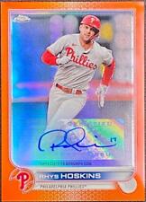 2022 TOPPS CHROME UPDATE RHYS HOSKINS ORANGE REFRACTOR AUTO #D 04/25 picture