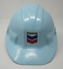 CHEVRON vintage old Hardhat helmet hard hat BABY BLUE oil gas gasoline refinery picture