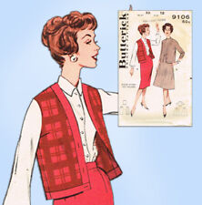 1960s Vintage Butterick Sewing Pattern 9106 Uncut Skirt & Cardigan Jacket Sz 32B picture