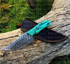 Custom Handmade Damascus Steel Blade Hunting Survival Camping Knife W/ Sheath picture