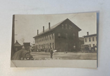 O&W RR Depot Station Norwich NY RPPC Real Photo Postcard Circa 1907 Undivided picture