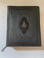 Holy Bible Masonic Red Letter Edition 1942 Cyclopedic Indexed Hertel READ picture