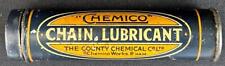 CHEMICO CHEMICAL CYCLE CHAIN LUBRICANT VINTAGE TIN CAN BIRMINGHAM ADVERTISING picture