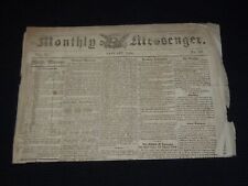 1856 JAN MONTHLY MESSENGER NEWSPAPER - SAMUEL MORSE - LOTTERY PRIZES - NP 3879R picture