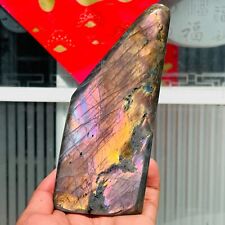 650g Natural Rainbow Flash Labradorite Quartz Crystal Freeform Mineral Healing picture