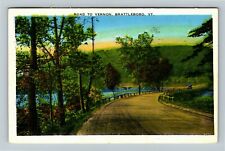 Brattleboro VT-Vermont, Road To Vernon, Scenic Road View Vintage Postcard picture