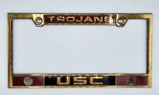Vintage USC Trojans University of Southern California Metal License Plate Frame picture