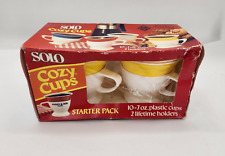 Vintage 70's Solo Cozy Cups Starter Pack 10 Cups 2 Lifetime Holders New Sealed picture