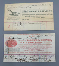 1880-1894 Robert Reeves GALE CHILLED PLOW Farm Advertising Billhead picture
