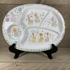 Vtg 1987 Precious Moments Animal Circus Train Sectioned Divided Plate picture