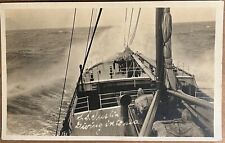 RPPC SS Justin Ship Diving into Sea Real Photo Postcard c1920 picture