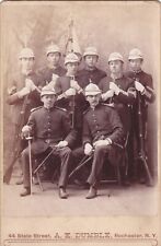 1889 Cabinet Card Photo US Army Artillery Soldiers Flag Spanish American War picture