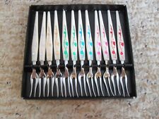 Vintage Little Forks Stainless Steel in Box Hors d'oeuvres Canapes Pickle Olive picture