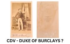 CDV PHOTOGRAPH -  DUKE OF BURCLAYS ? - CALDESI & CO, LONDON,  ENGLAND (167) picture